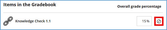 To the right of an assignment's title, click the circle icon to "Exempt from overall grade."