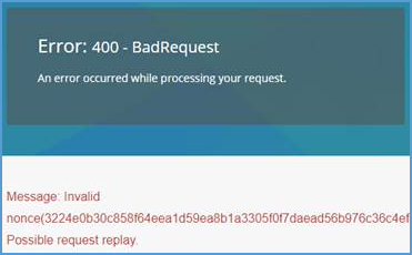 A 400 Bad Request error with message "Invalid" appears in Blackboard when the Tool Provider URL is not correct.