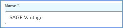 Enter the name of the tool. We recommend Sage Vantage.