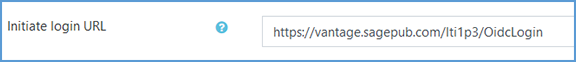 This image shows the Initiate Login URL text field filled in with the provided URL.