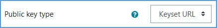 This image shows the Public Key Type field which is set to Keyset URL.