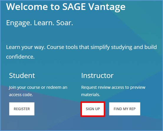 The instructor "Sign Up" button is highlighted.