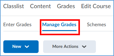 Under the Grades page, go to Manage Grades to check the status of assignments.