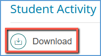 Student activity can be downloaded in CSV or PDF format. This option is available at the top left of the page.