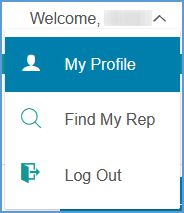 Clicking "Welcome, [Your Name]" at the top right of your Vantage account opens a menu. "My Profile" allows you to view a quick summary of your account setup.