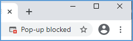 The address bar in Chrome will show a quick message when pop-ups are blocked.