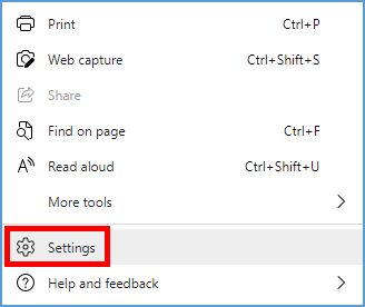 In the menu, click "Settings."