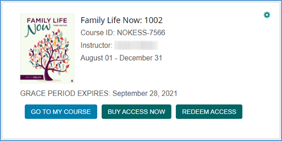 On your My Courses dashboard, you can verify the transfer completed by checking the Course ID. It will show the new Course ID.