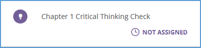 An activity that is not assigned is marked as such in the "Activities in this Section" area of the sidebar.